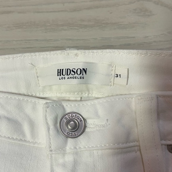 Hudson White Holly Flare Jeans - Picture 7 of 8